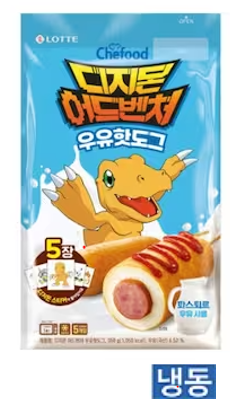 (롯데)디지몬어드벤쳐 우유핫도그350gX